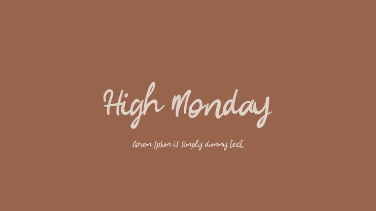 High Monday Font