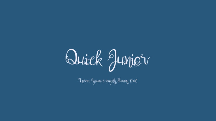 Quick Junior Font
