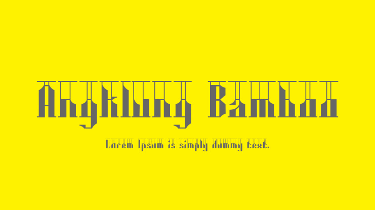 Angklung Bamboo Font