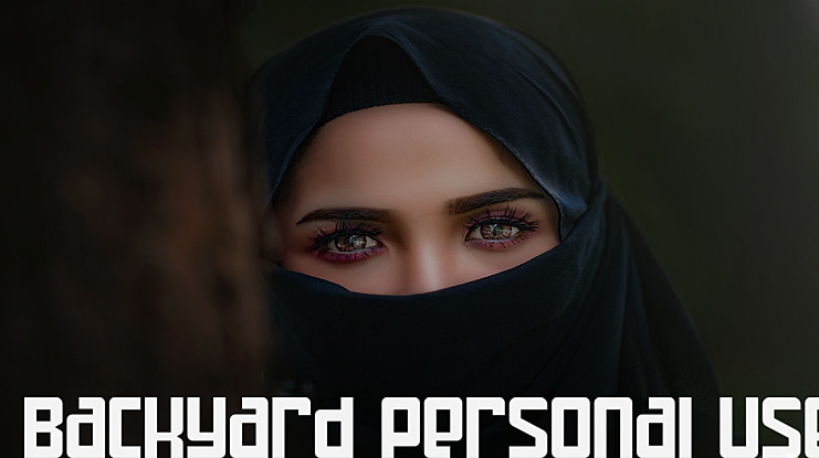Backyard personal use Font