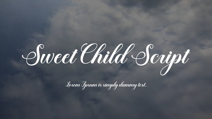 Sweet Child Script Font