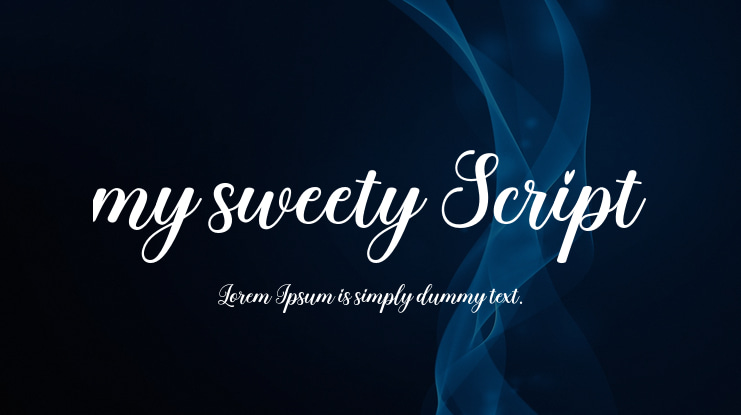 my sweety Script Font