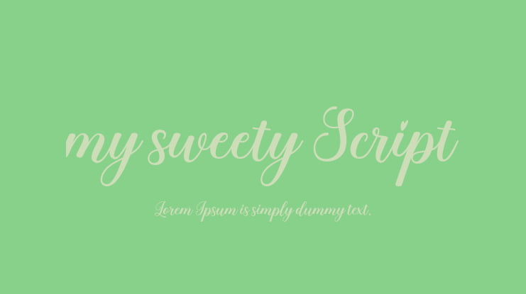 my sweety Script Font