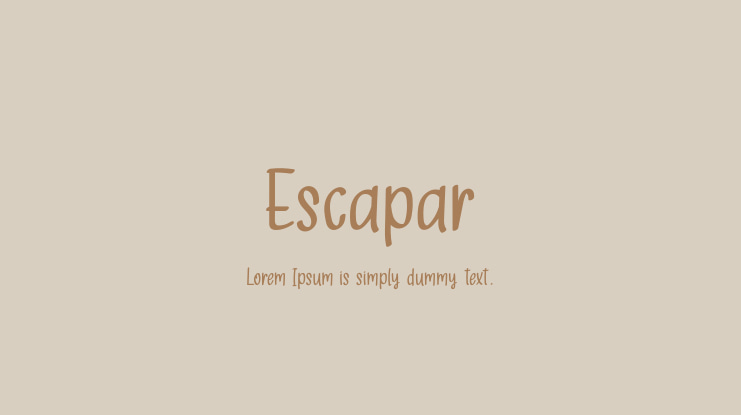 Escapar Font