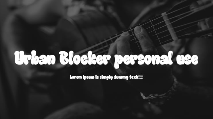 Urban Blocker personal use Font