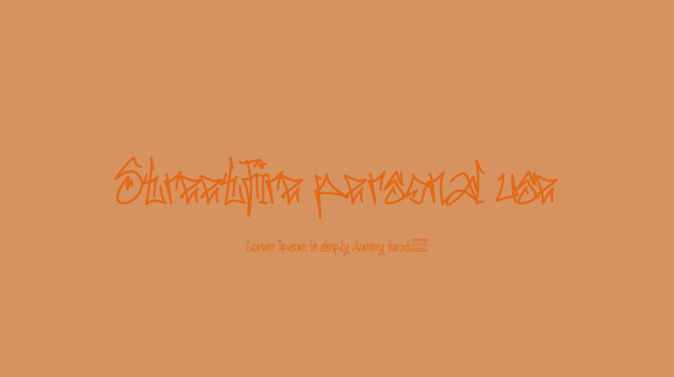 Streetfire personal use Font
