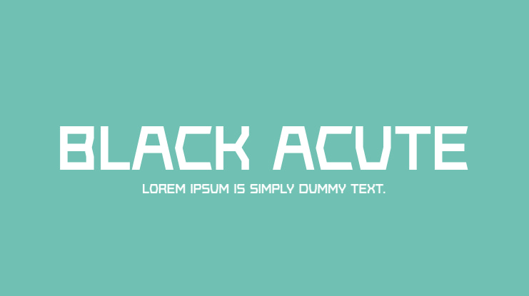 Black Acute Font