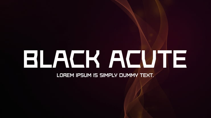 Black Acute Font