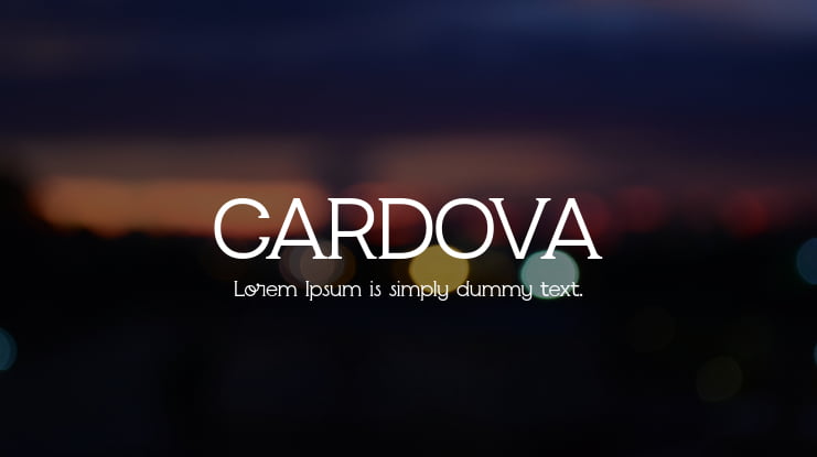 CARDOVA Font