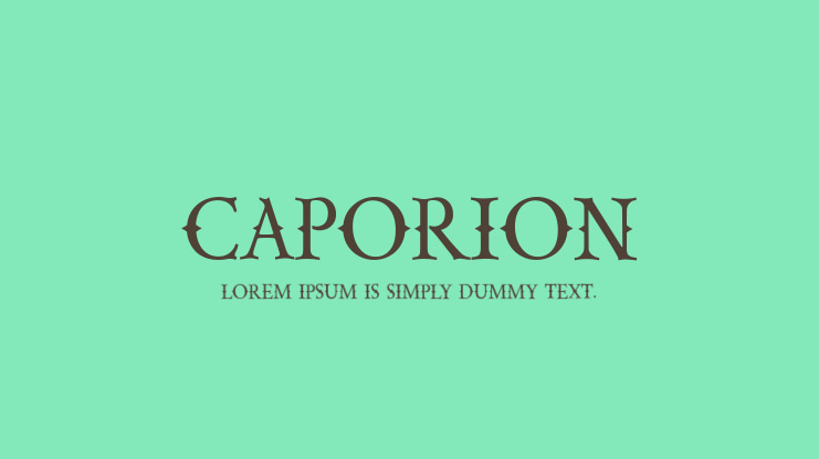 CAPORION Font