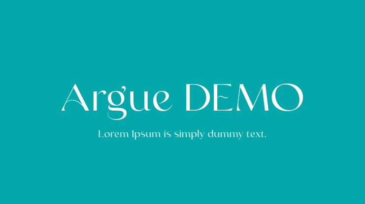 Argue DEMO Font