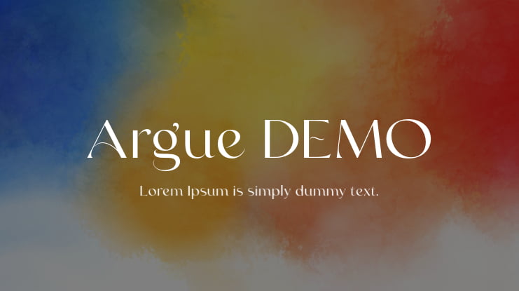 Argue DEMO Font