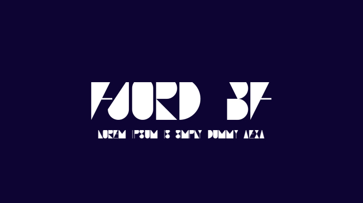 FJORD BF Font