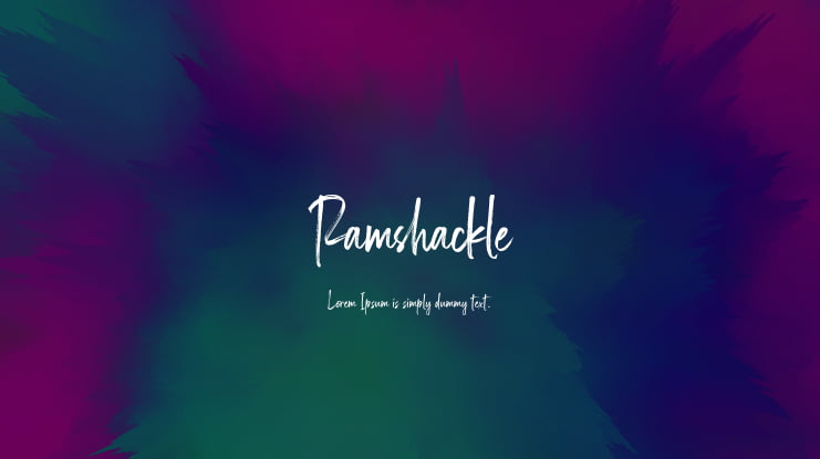 Ramshackle Font