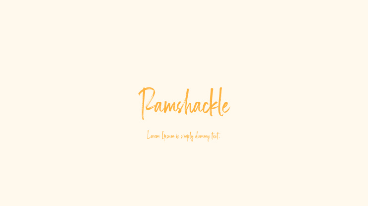 Ramshackle Font