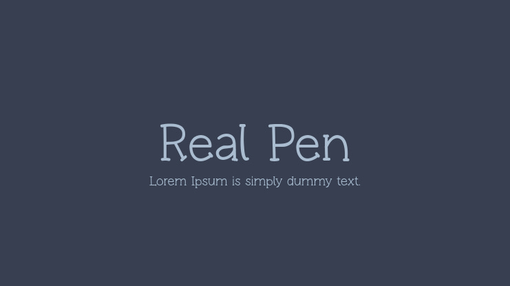 Real Pen Font