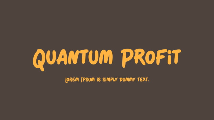 Quantum Profit Font