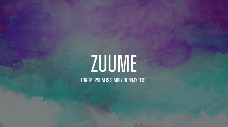 Zuume Font Family