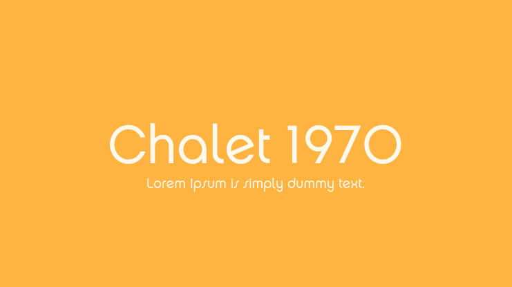 Chalet 1970 Font