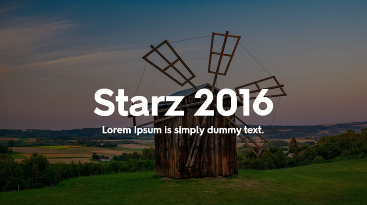 Starz 2016 Font