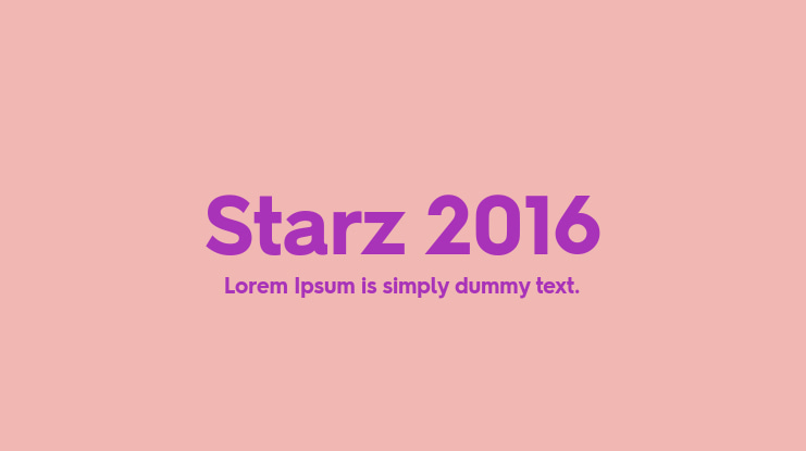 Starz 2016 Font