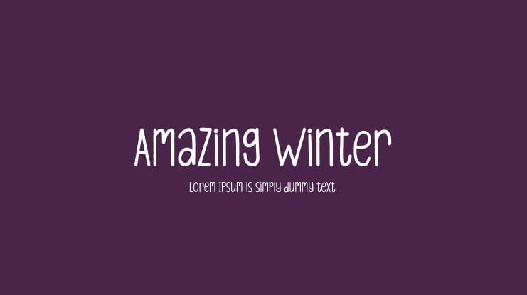 Amazing Winter Font