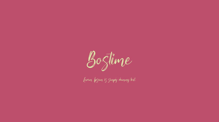 Bostime Font