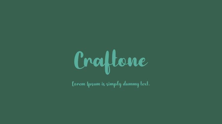 Craftone Font