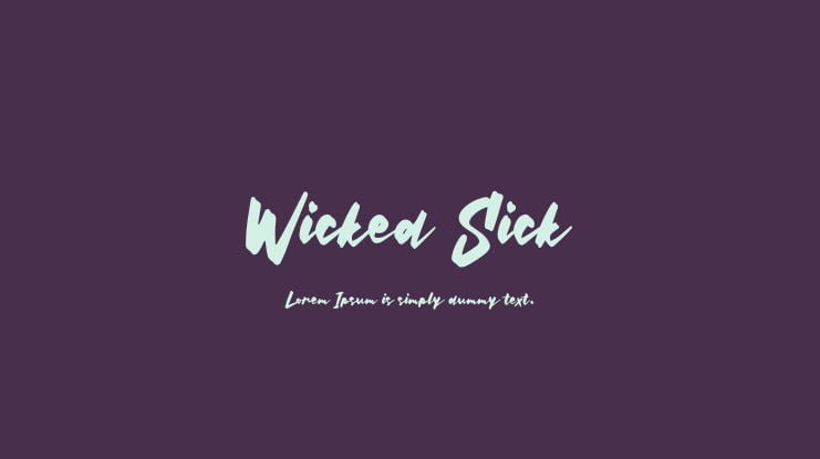 Wicked Sick Font