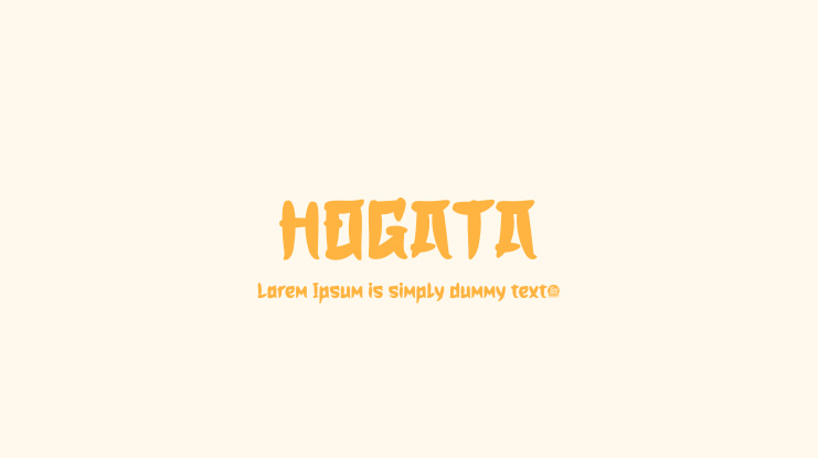 HOGATA Font