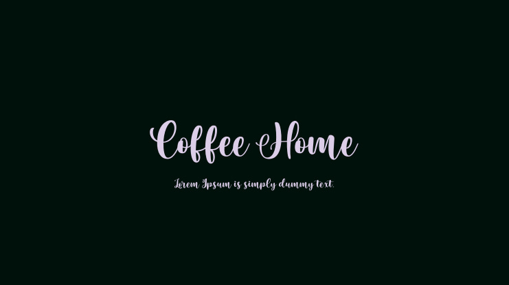 Coffee Home Font