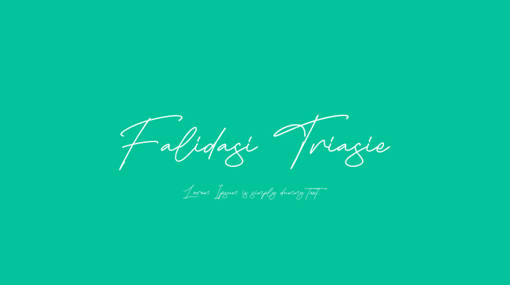 Falidasi Triasie Font