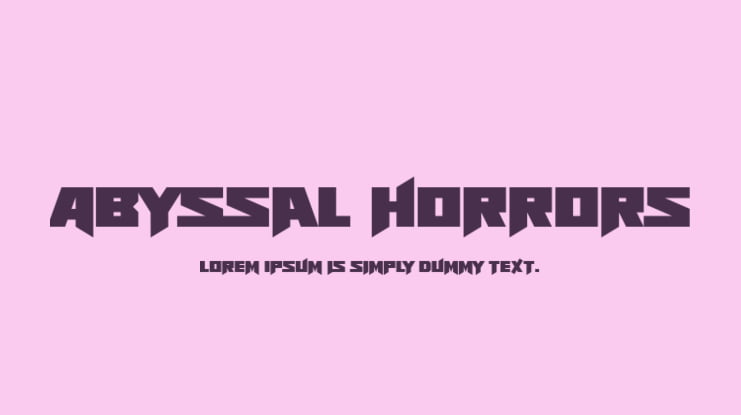 Abyssal Horrors Font Family
