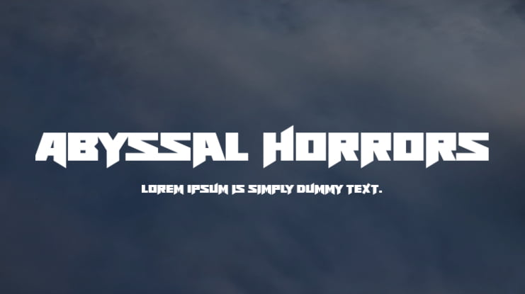 Abyssal Horrors Font Family