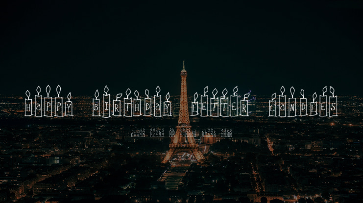 Happy Birthday Letter Candles Font