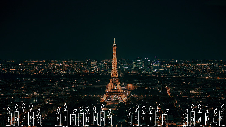 Happy Birthday Letter Candles Font