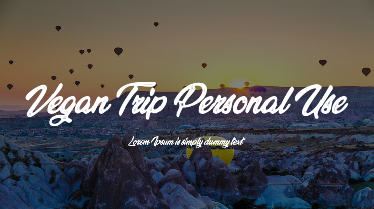 Vegan Trip Personal Use Font
