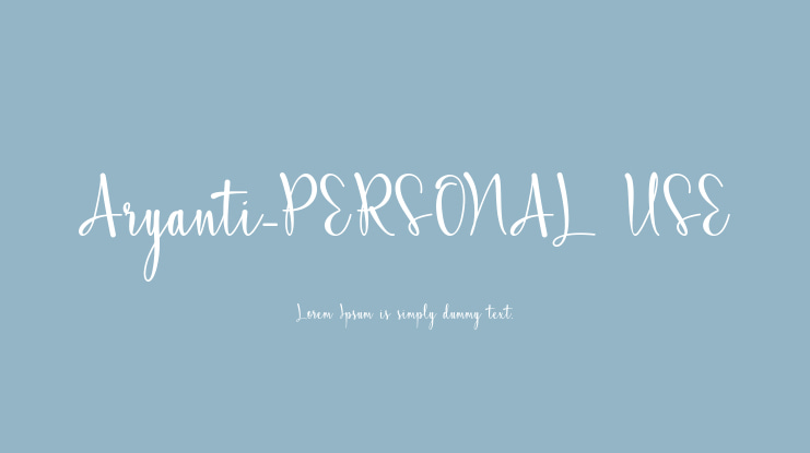 Aryanti-PERSONAL USE Font