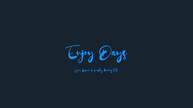 Enjoy Days Font