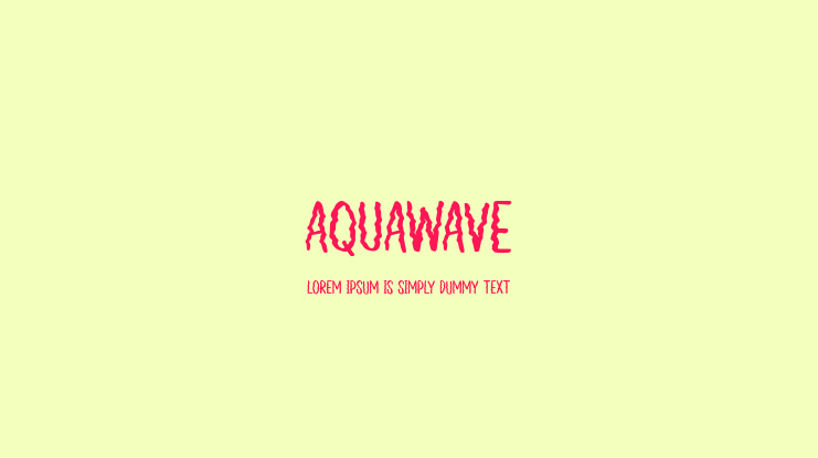 Aquawave Font