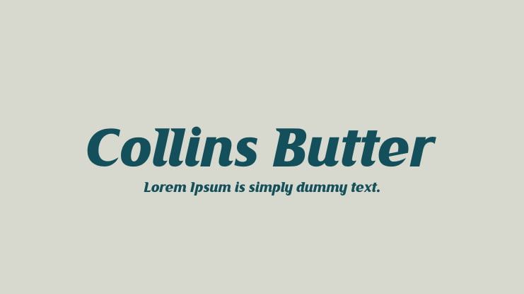 Collins Butter  Display Sans Font