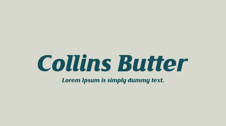 Collins Butter Display Sans Font