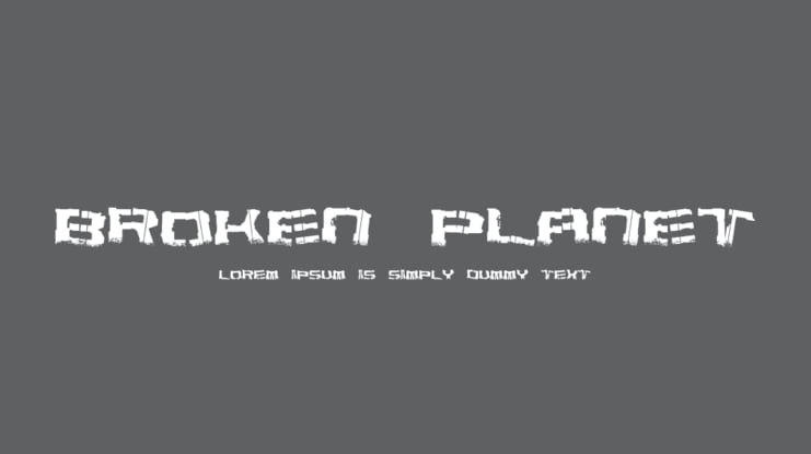 Broken Planet Font