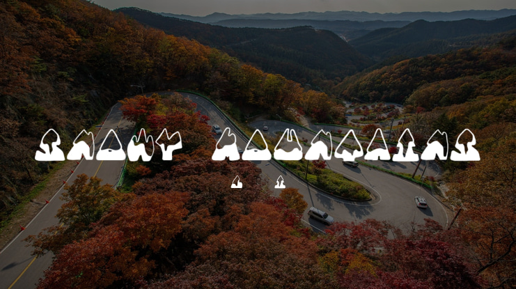 SNOWY MOUNTAINS Font