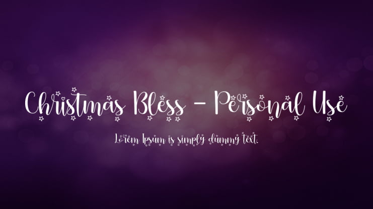 Christmas Bless - Personal Use Font