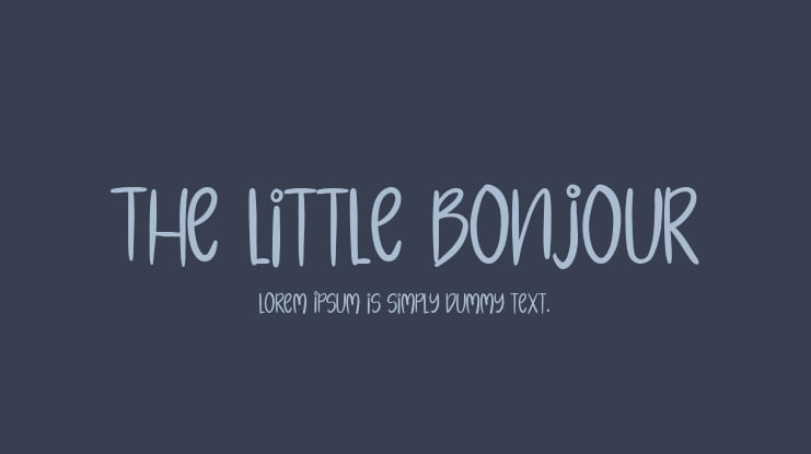 The Little Bonjour Font