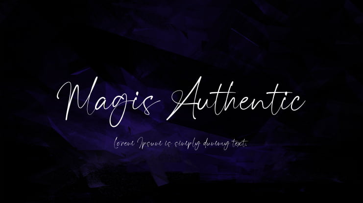 Magis Authentic Font