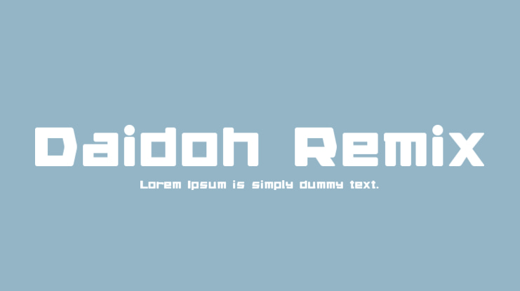Daidoh Remix Font Family