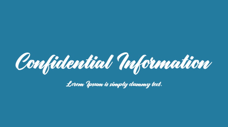 Confidential Information Font