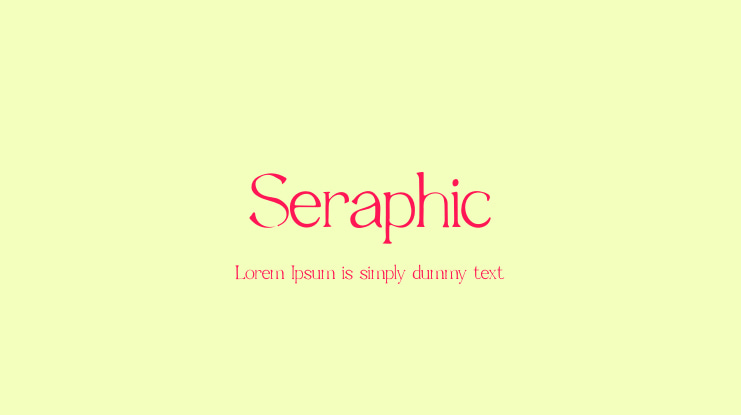 Seraphic Font